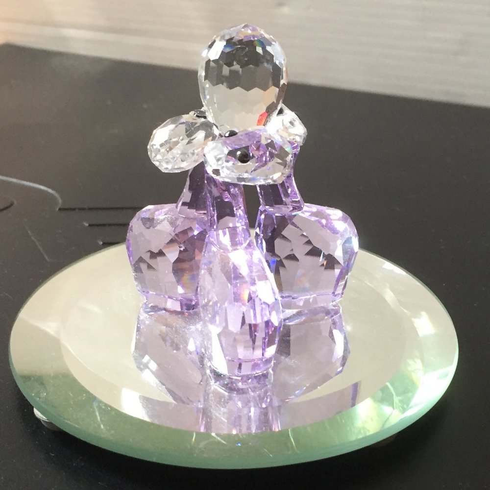 3 Swarovski  Giraffes Holding An Egg